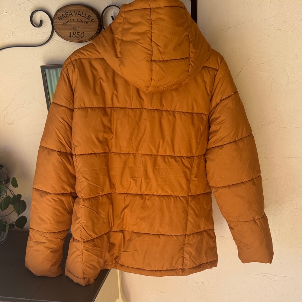 Amazon Essentials Orange Puffer Jacket - image 3